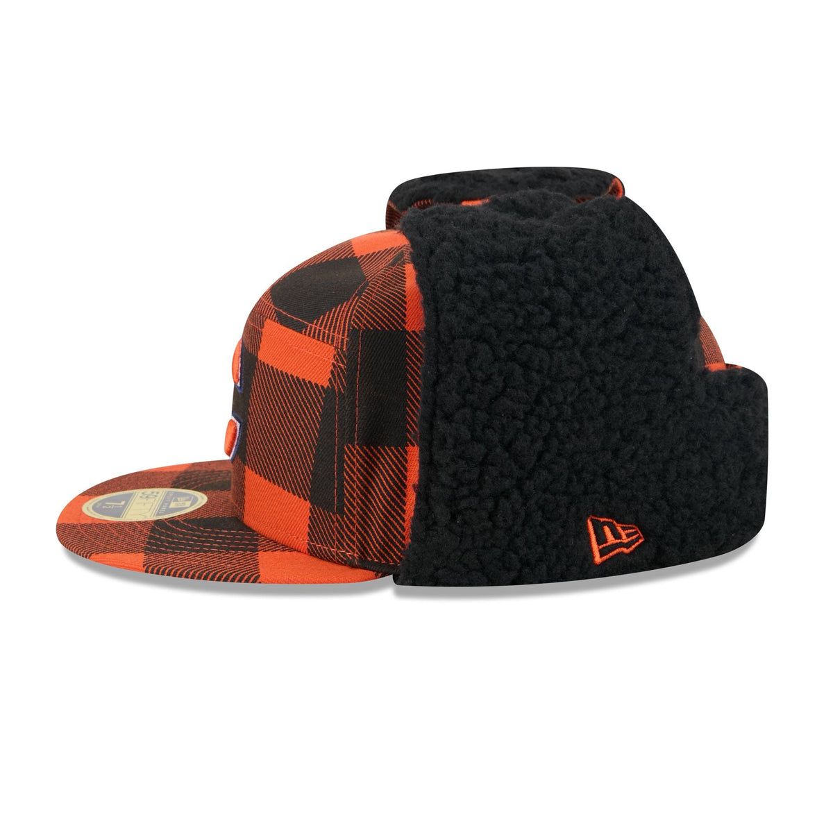 Chicago Bears Plaid Split Panel Dog Ear 59FIFTY Fitted Hat