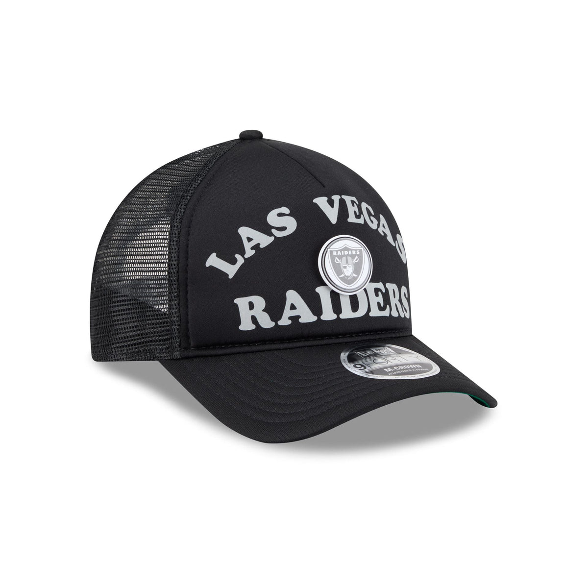 Las Vegas Raiders Button 9FORTY M-Crown A-Frame Trucker Hat
