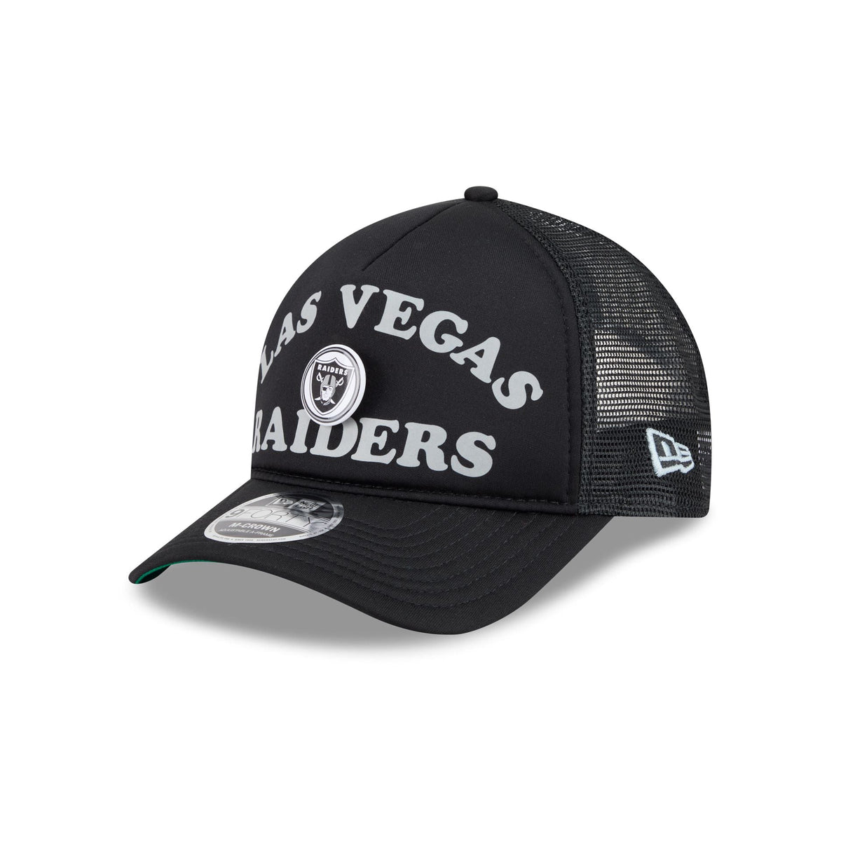 Las Vegas Raiders Button 9FORTY M-Crown A-Frame Trucker Hat