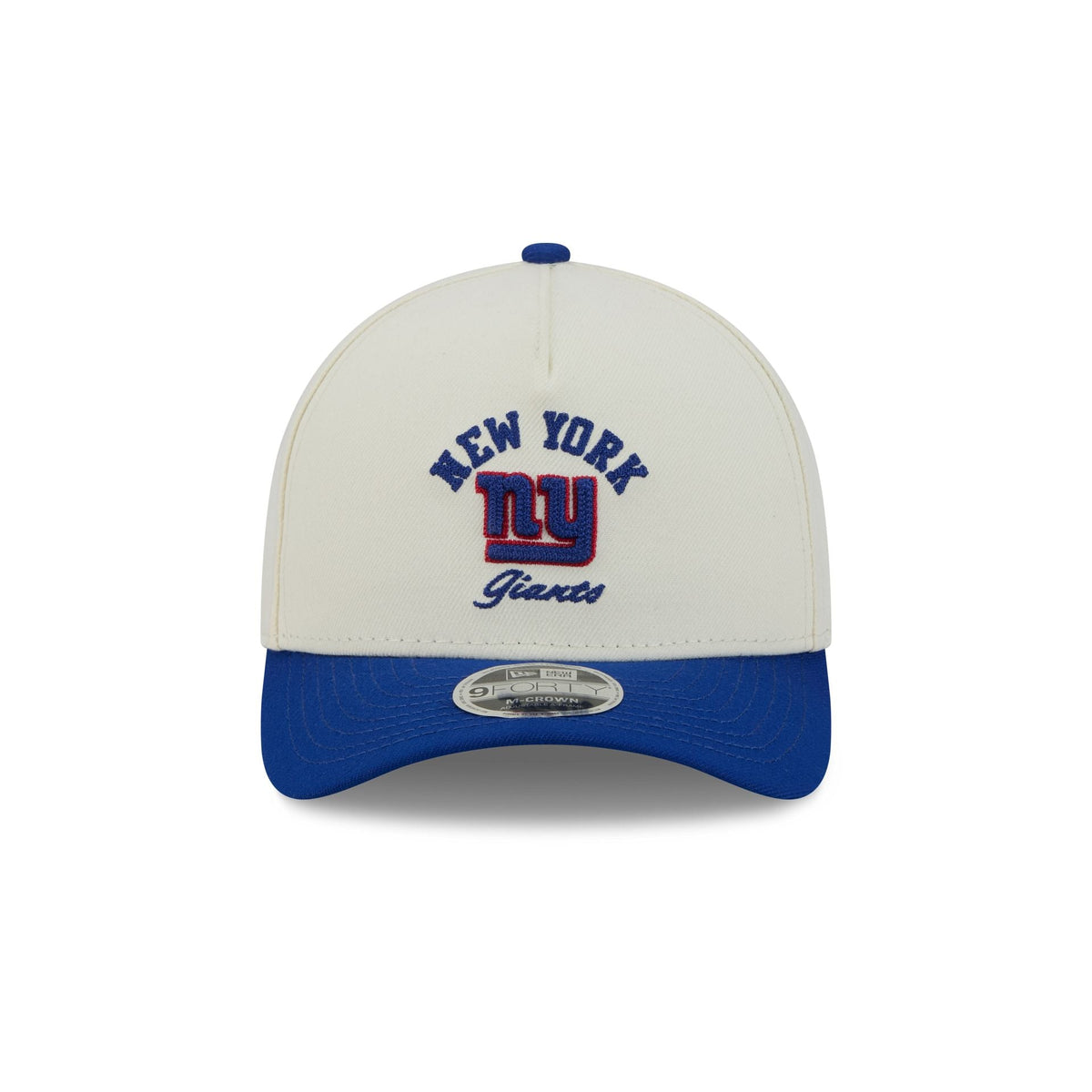 New York Giants Arched Graphic Chrome White 9FORTY M-Crown A-Frame Snapback Hat