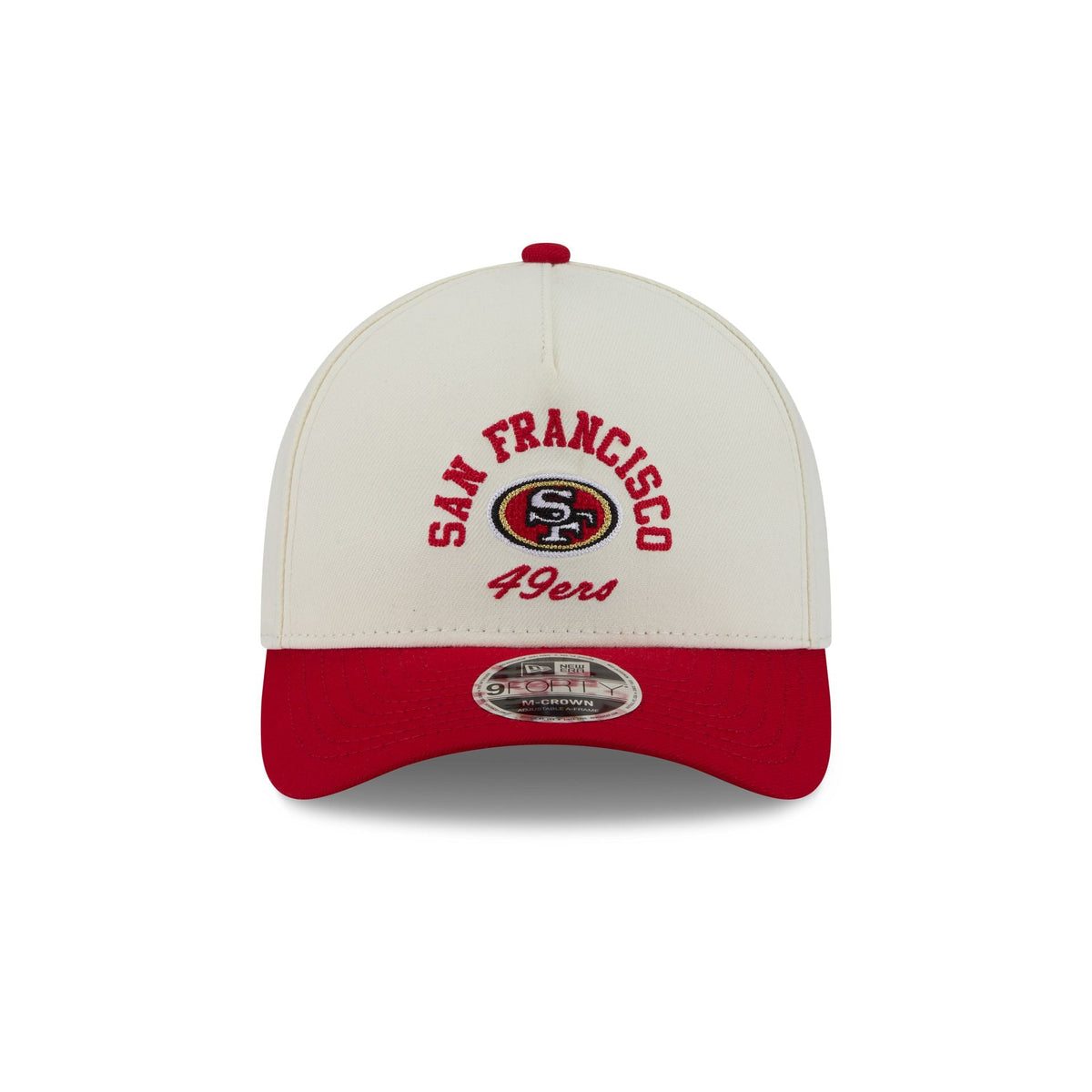 San Francisco 49ers Arched Graphic Chrome White 9FORTY M-Crown A-Frame Snapback Hat