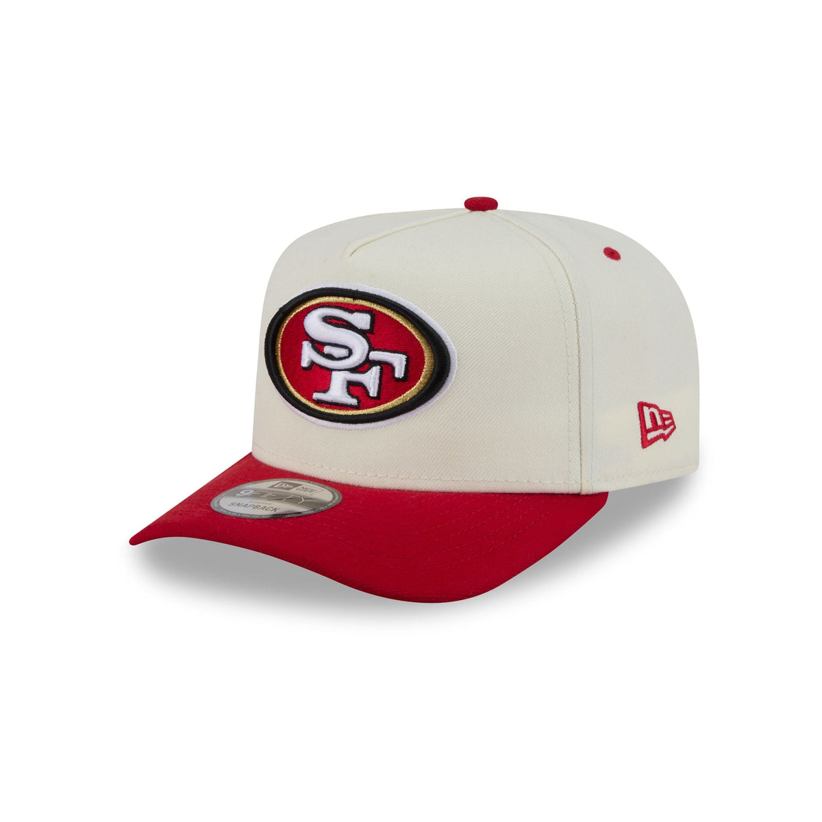 San Francisco 49ers Statement Back Chrome White 9FIFTY A-Frame Snapback Hat