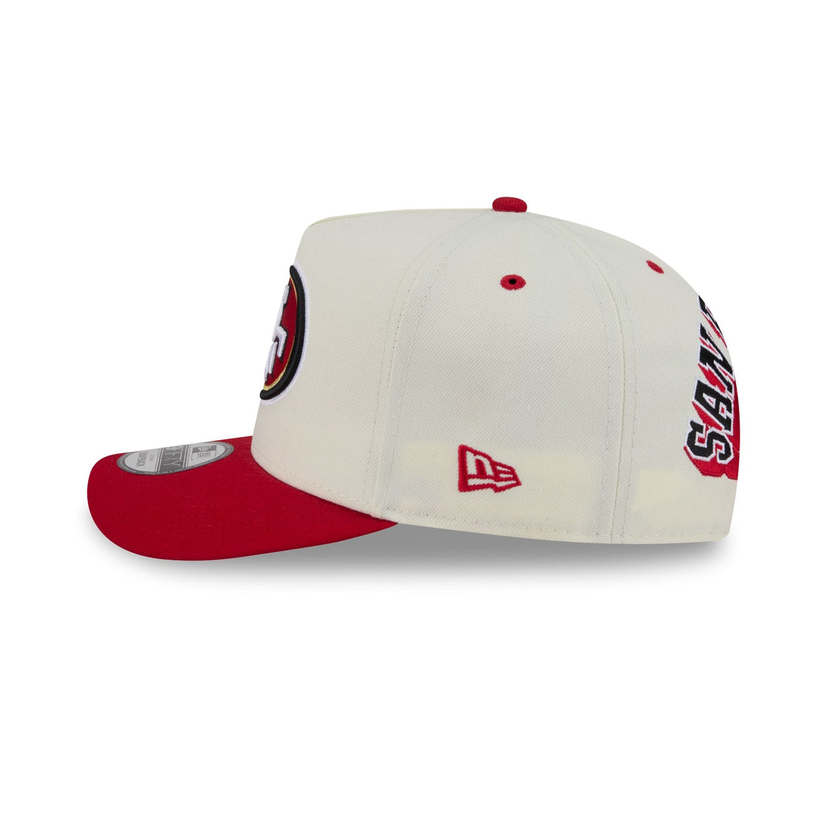 San Francisco 49ers Statement Back Chrome White 9FIFTY A-Frame Snapback Hat
