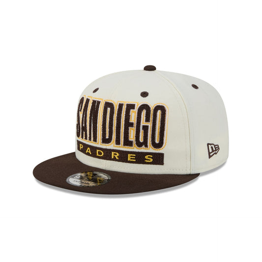 San Diego Padres Classic Stacked Chrome 9FIFTY Snapback Hat