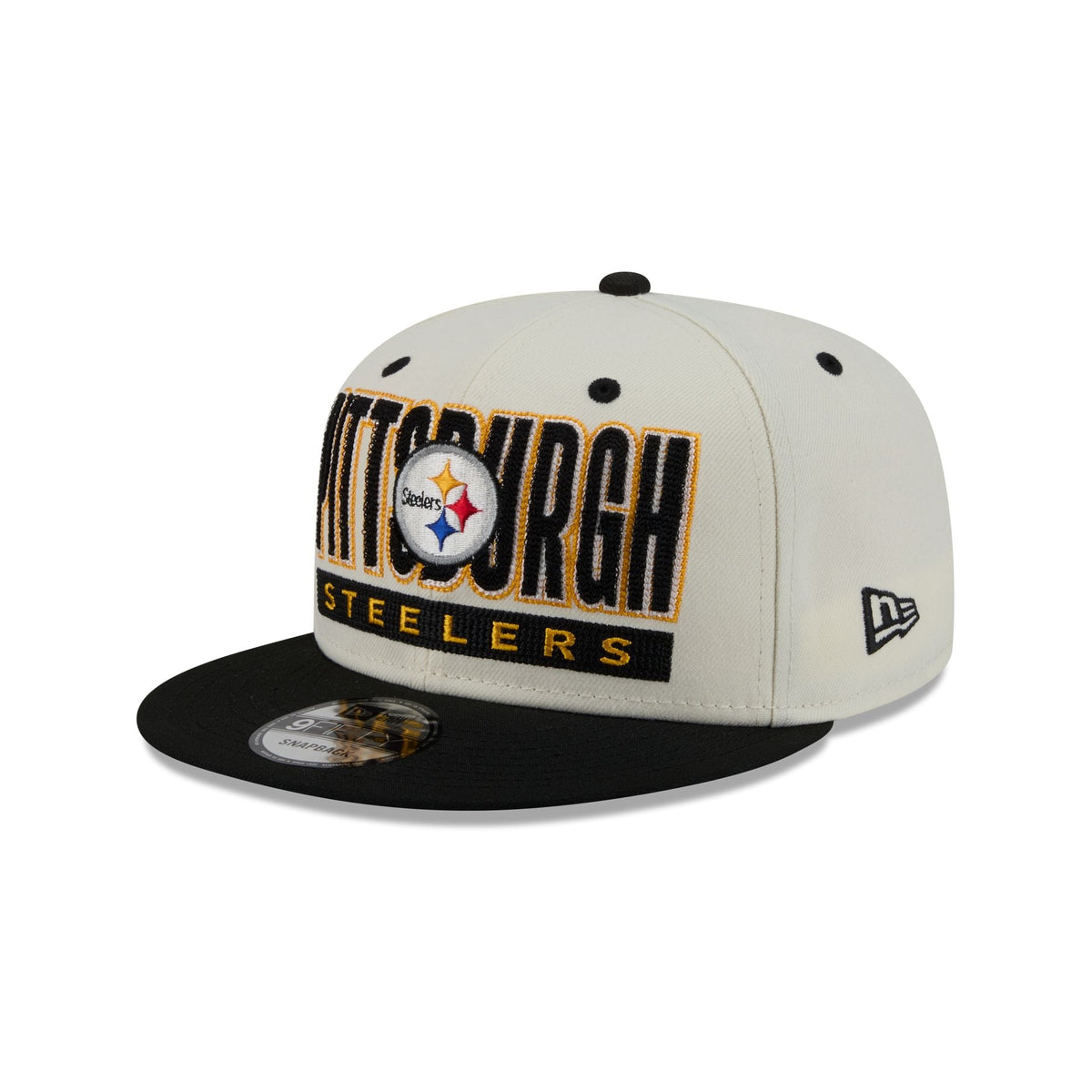 Pittsburgh Steelers Classic Stacked Chrome 9FIFTY Snapback Hat