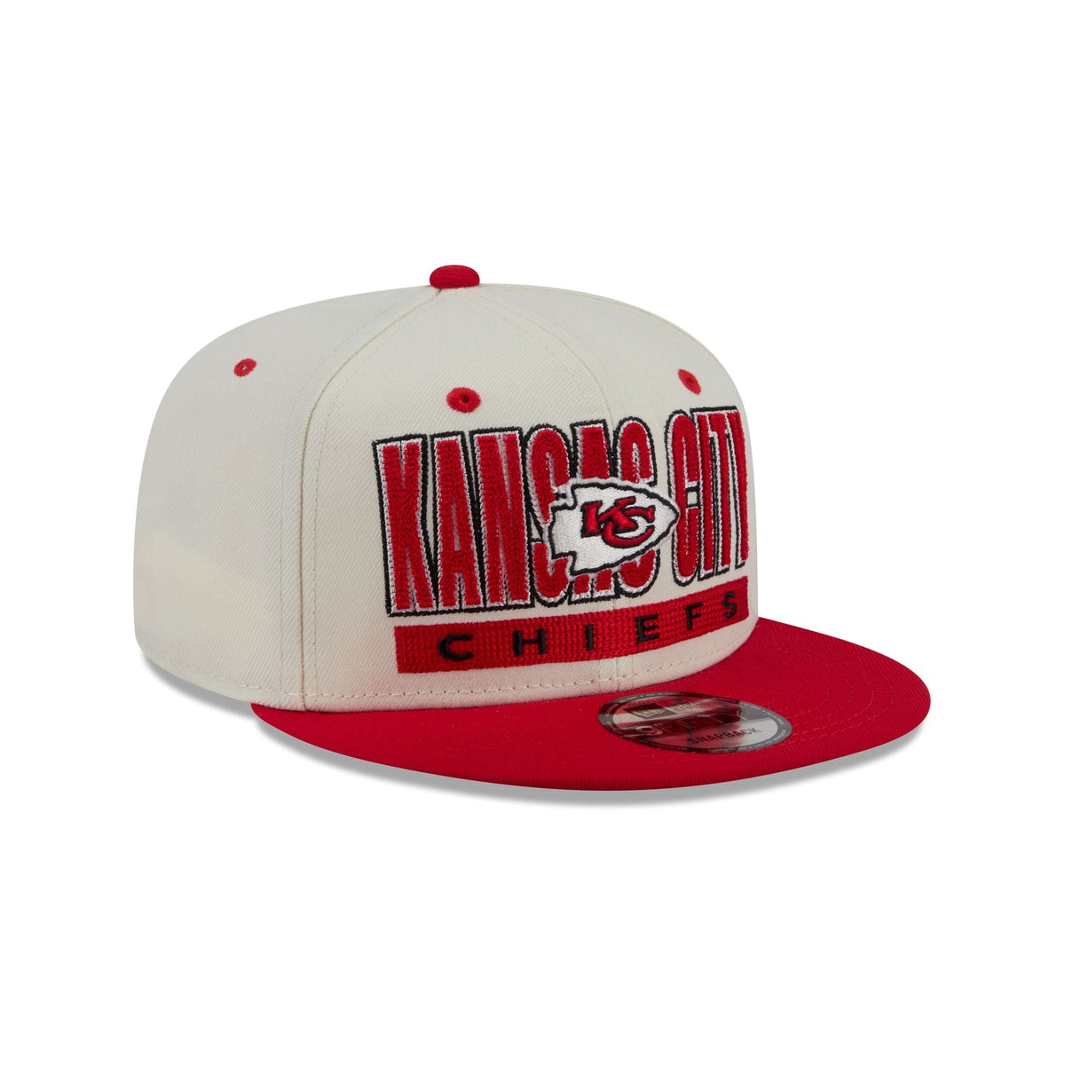 Kansas City Chiefs Classic Stacked Chrome 9FIFTY Snapback Hat