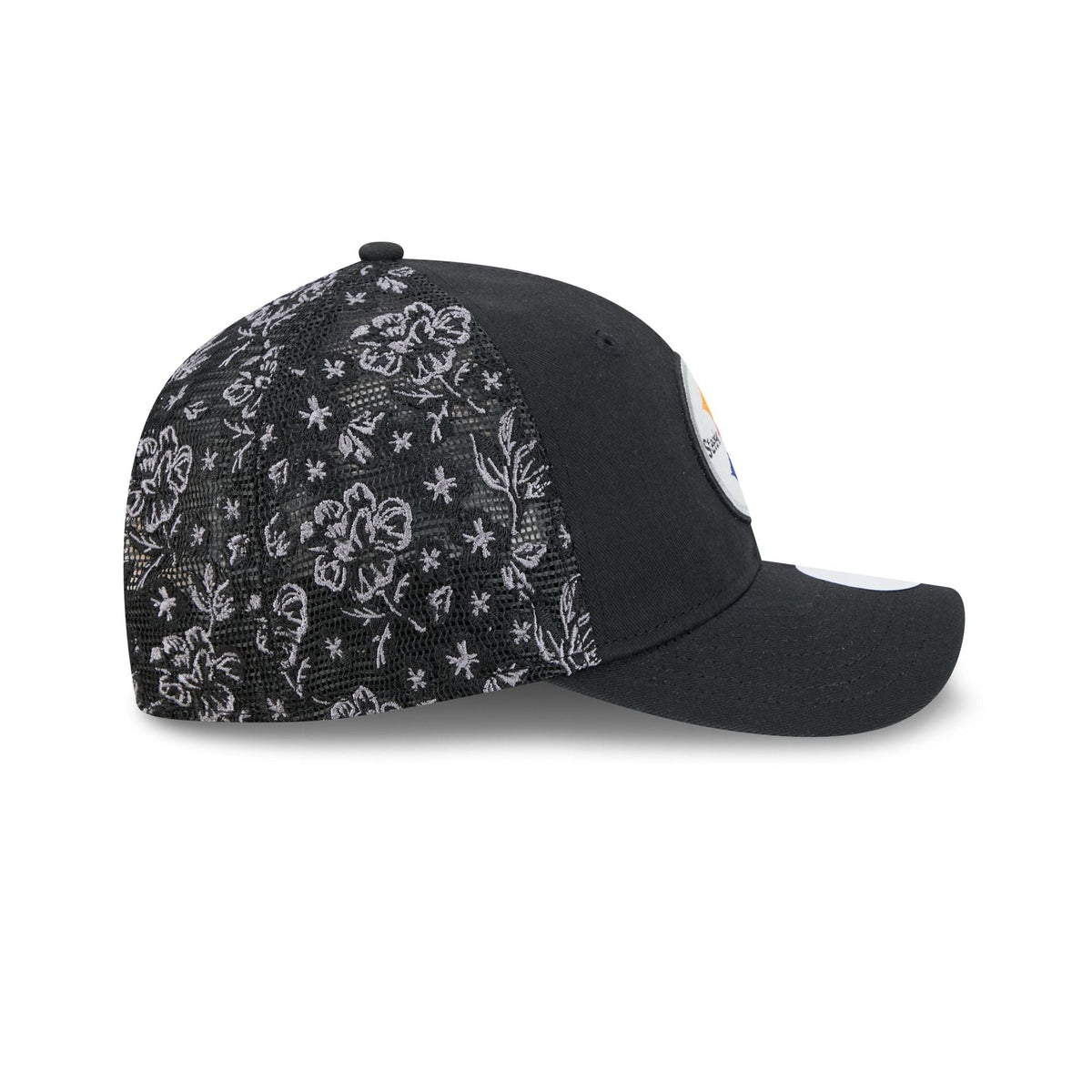 Pittsburgh Steelers Floral Mesh Women's 9FORTY M-Crown Trucker Hat