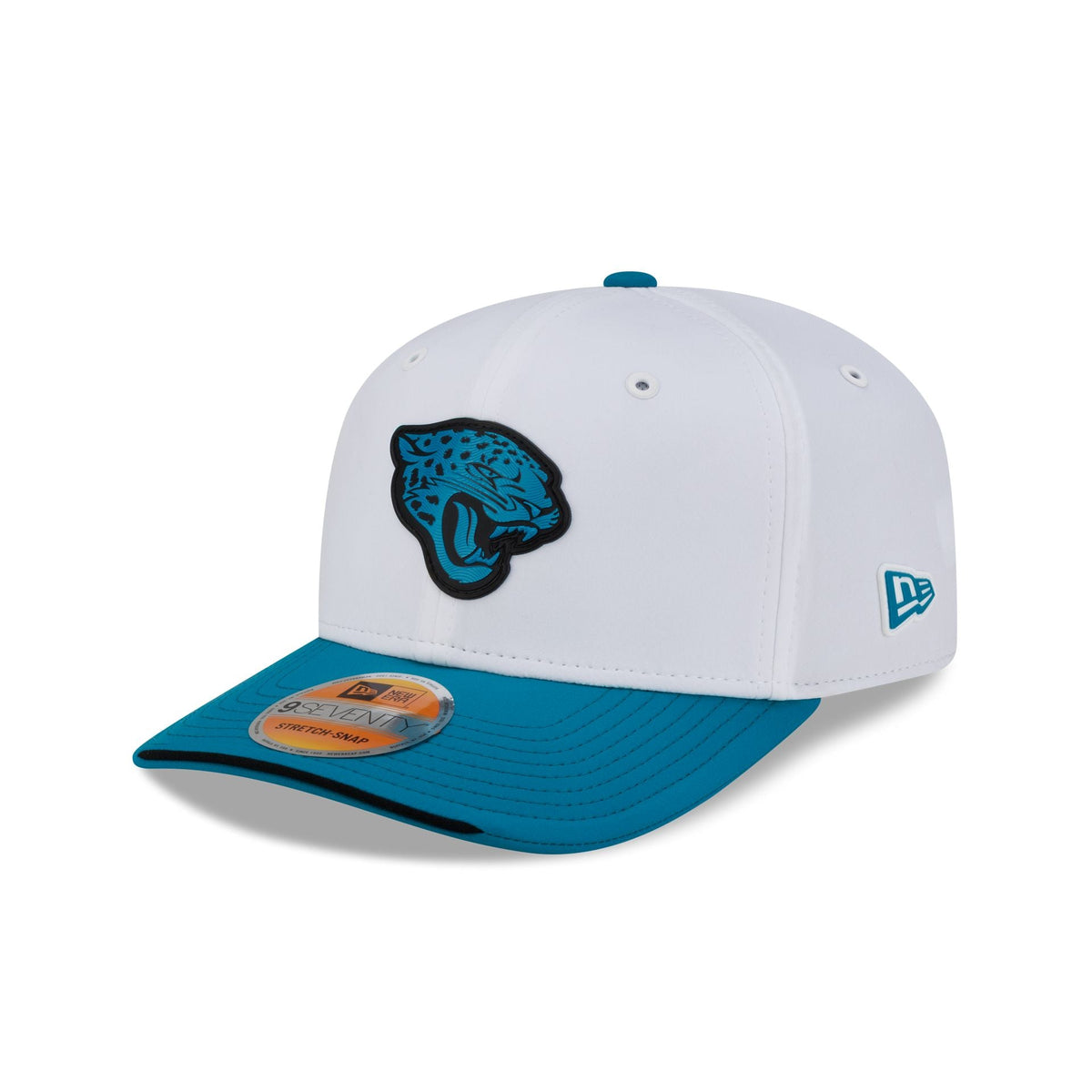 Jacksonville Jaguars 2026 Sideline White 9SEVENTY Stretch-Snap Hat