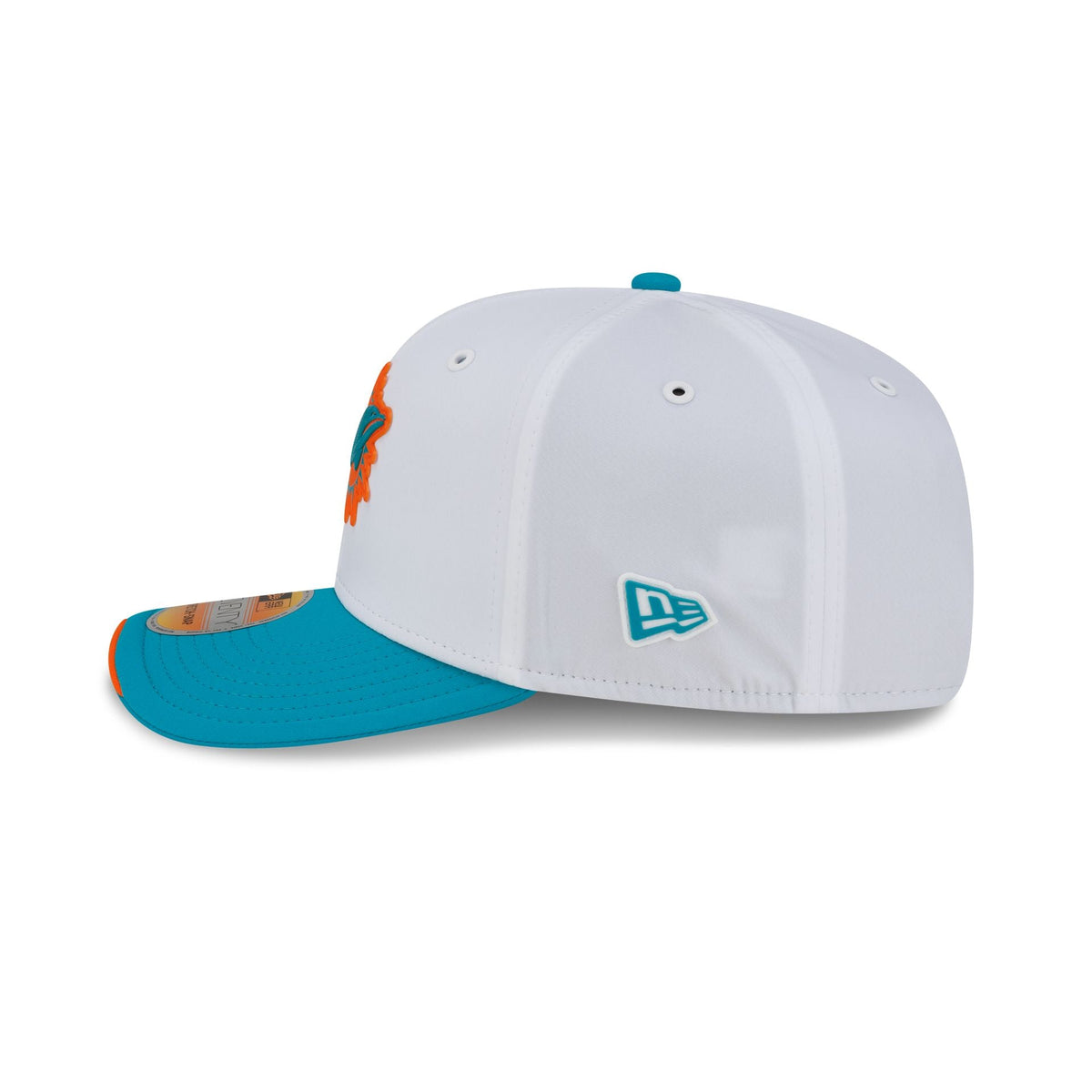 Miami Dolphins 2026 Sideline White 9SEVENTY Stretch-Snap Hat