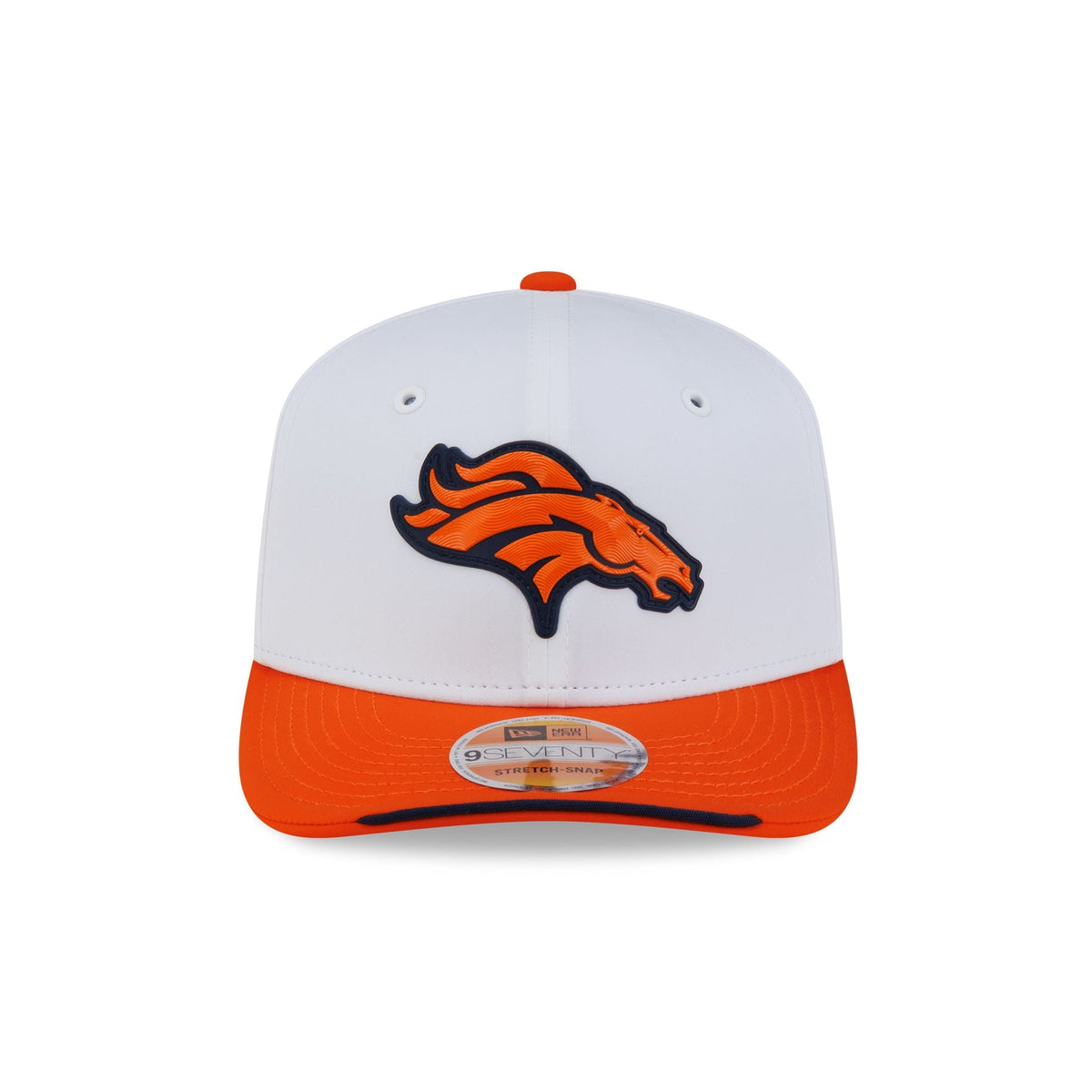 Denver Broncos 2026 Sideline White 9SEVENTY Stretch-Snap Hat