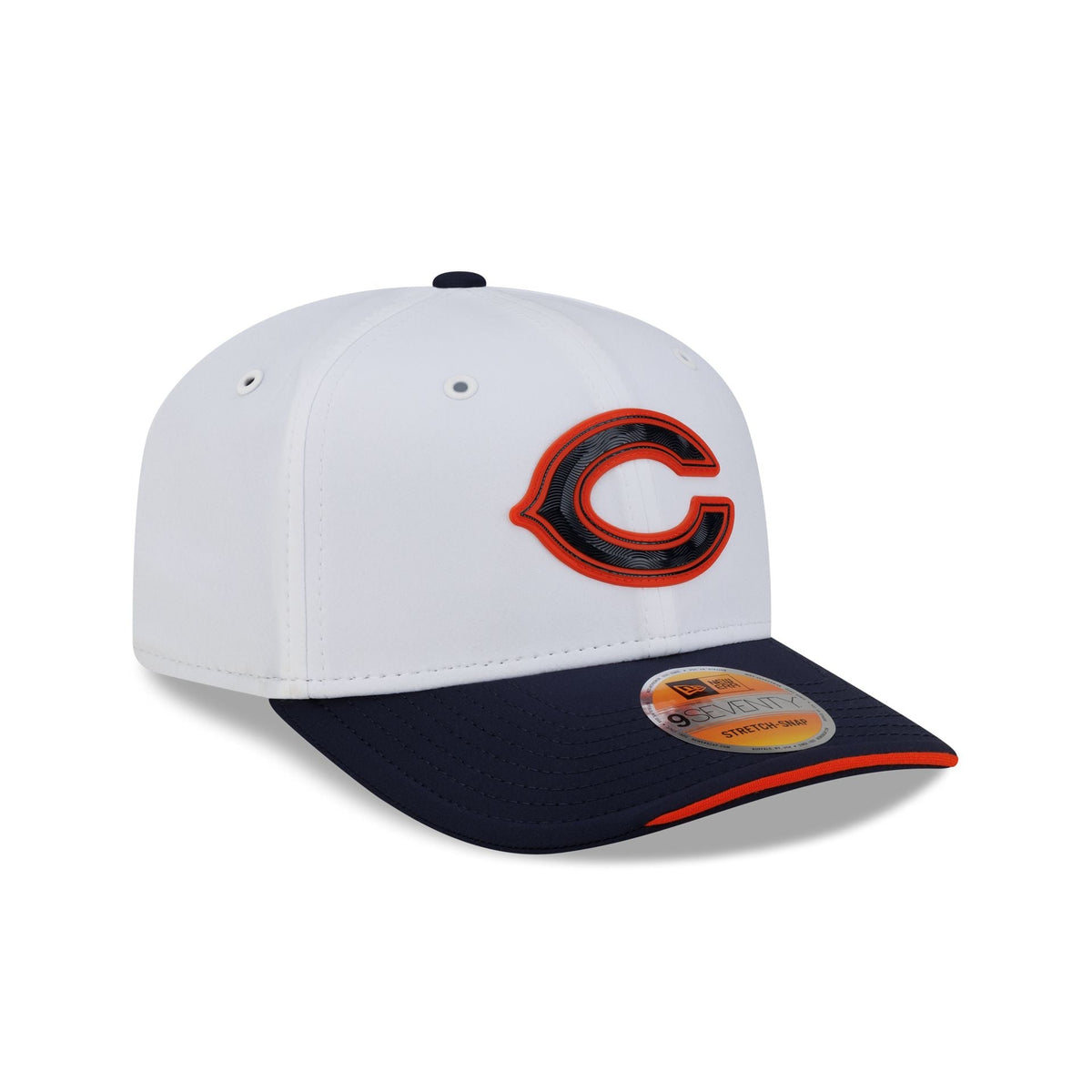 Chicago Bears 2026 Sideline White 9SEVENTY Stretch-Snap Hat