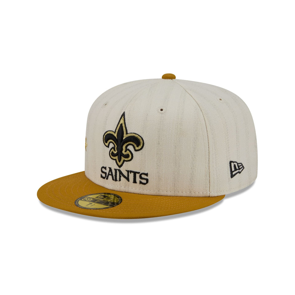 New Orleans Saints Chrome Herringbone 59FIFTY Fitted Hat