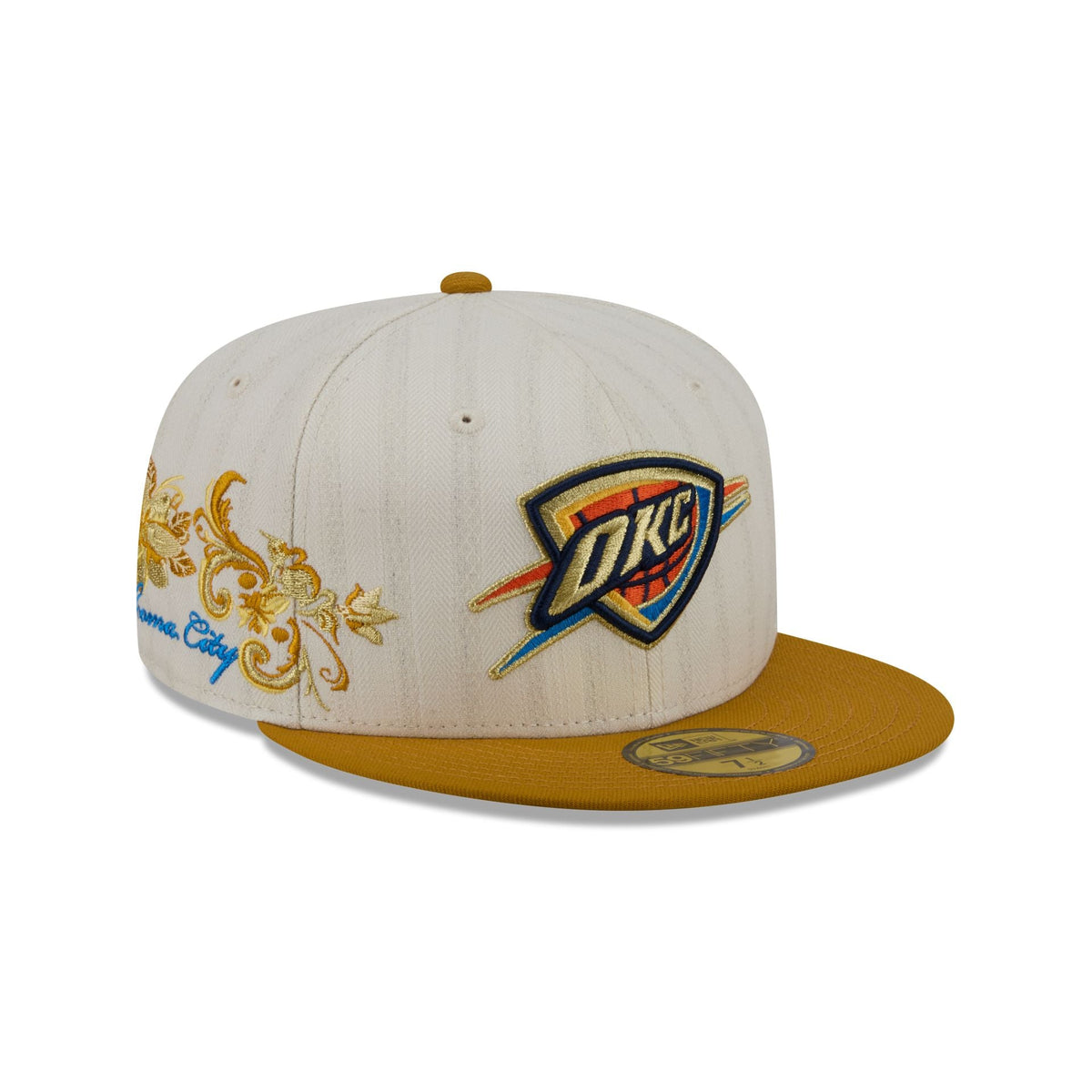 Oklahoma City Thunder Chrome Herringbone 59FIFTY Fitted Hat
