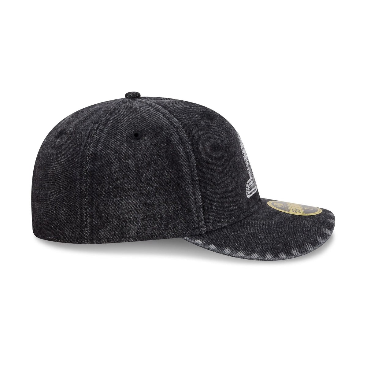 Los Angeles Lakers Black Denim Low Profile 59FIFTY Fitted Hat