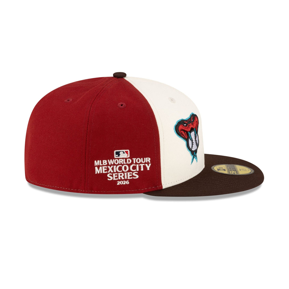 MLB 2026 MLB World Tour Mexico City Series Arizona Diamondbacks vs. San Diego Padres Three Tone 59FIFTY Fitted Hat