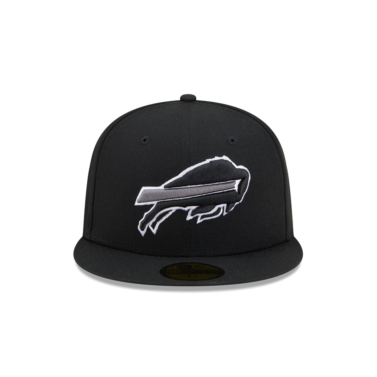 Buffalo Bills Black and White Basic 59FIFTY Fitted Hat