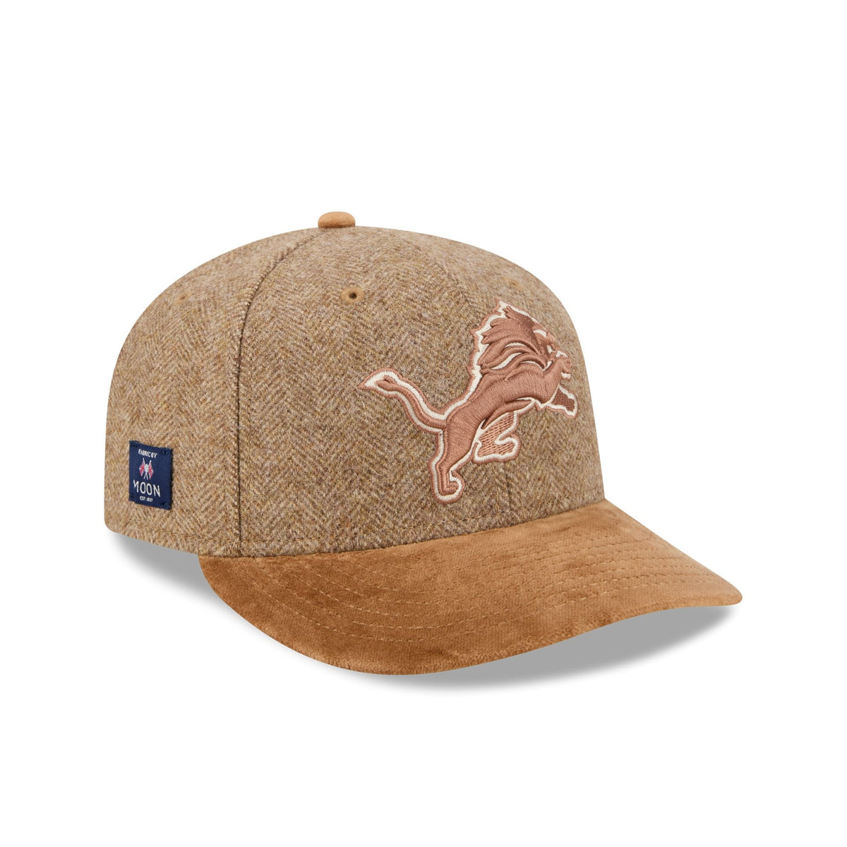 Detroit Lions Moon Brisbane Moss Brown Visor 59FIFTY Fitted Hat