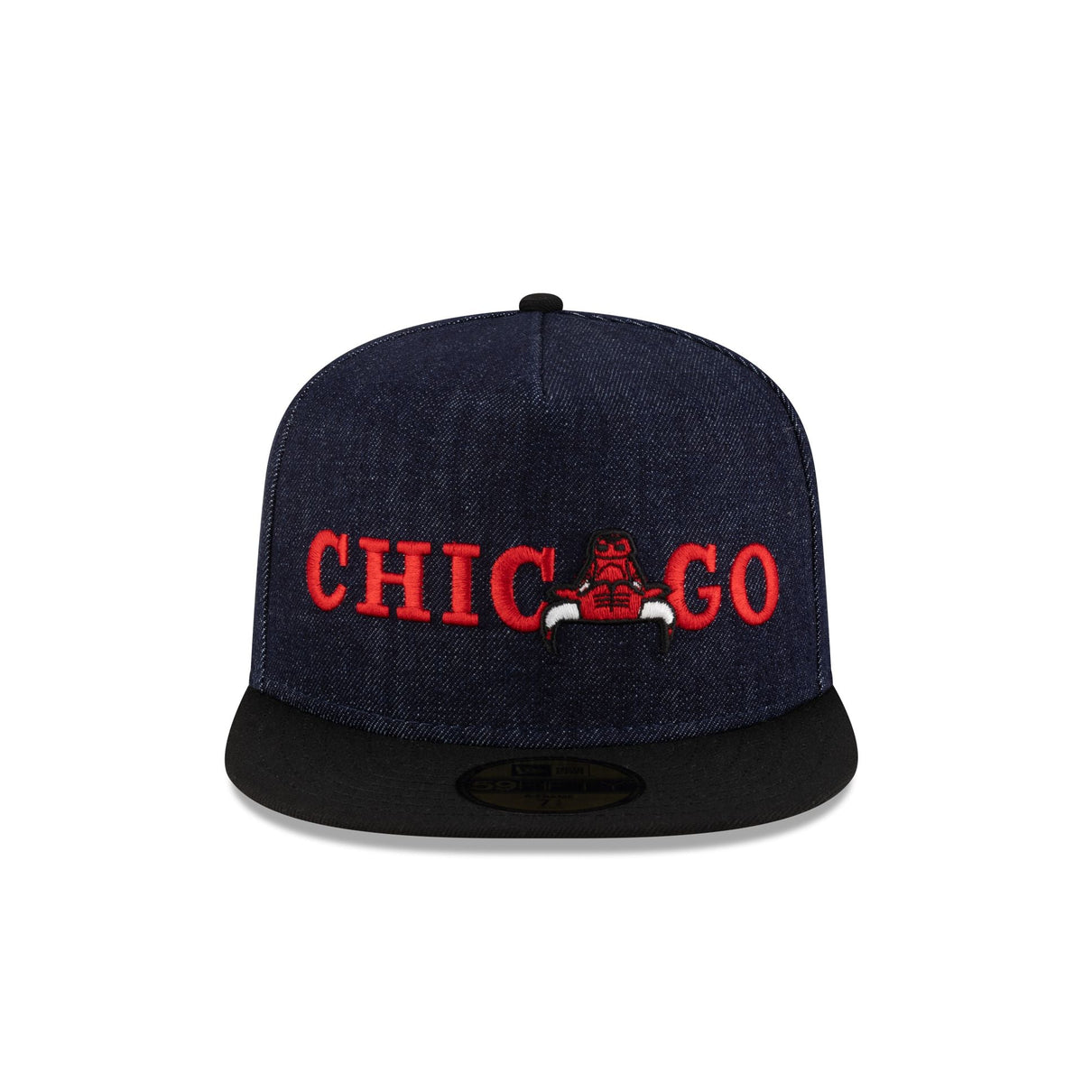 Chicago Bulls Navy Denim 59FIFTY A-Frame Fitted Hat