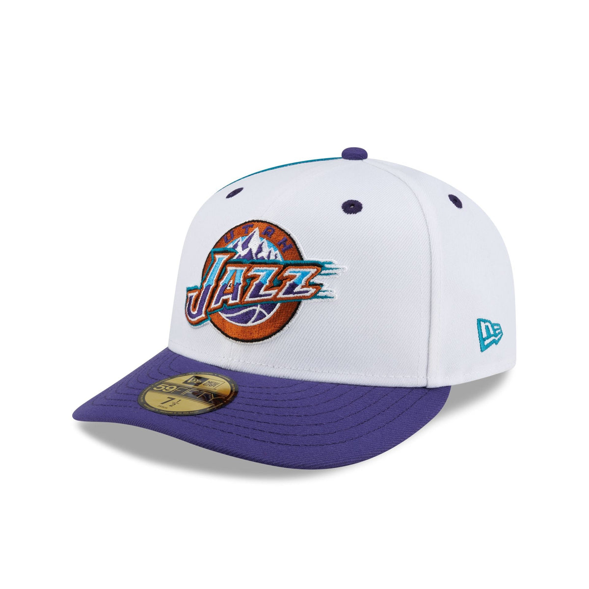 Utah Jazz Hardwood Classics 90s White 59FIFTY Fitted Hat