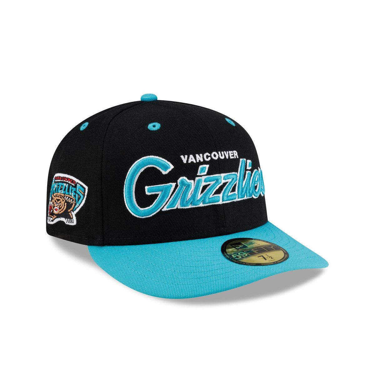 Vancouver Grizzlies Hardwood Classics 90s Script 59FIFTY Fitted Hat