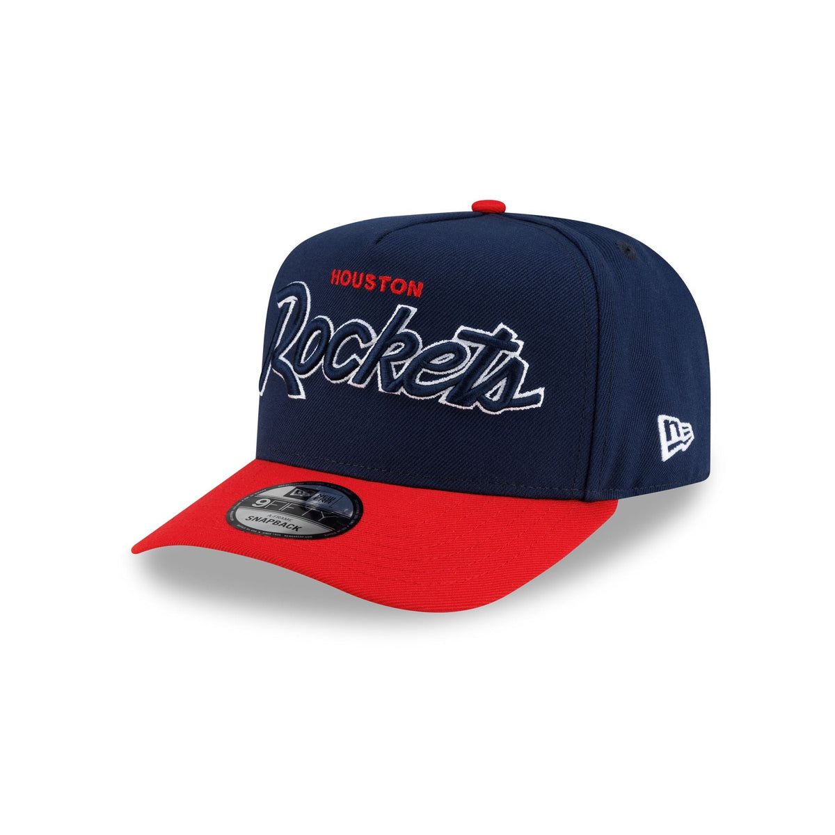 Houston Rockets Hardwood Classics 90s Script 9FIFTY A-Frame Snapback Hat