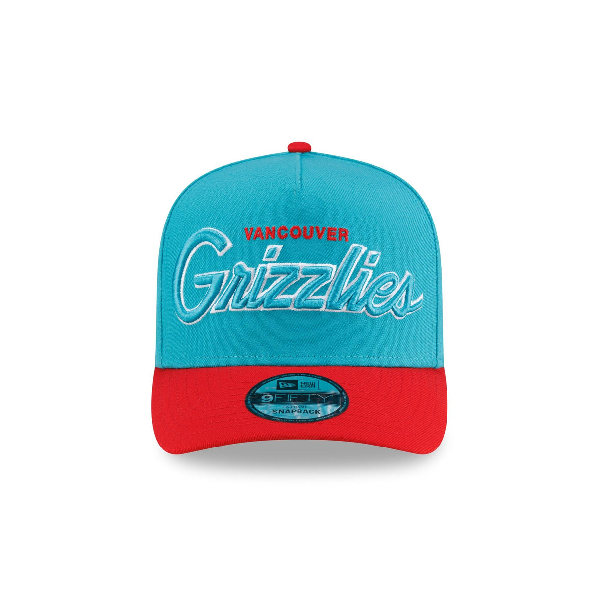 Vancouver Grizzlies Hardwood Classics 90s Script 9FIFTY A-Frame Snapback Hat