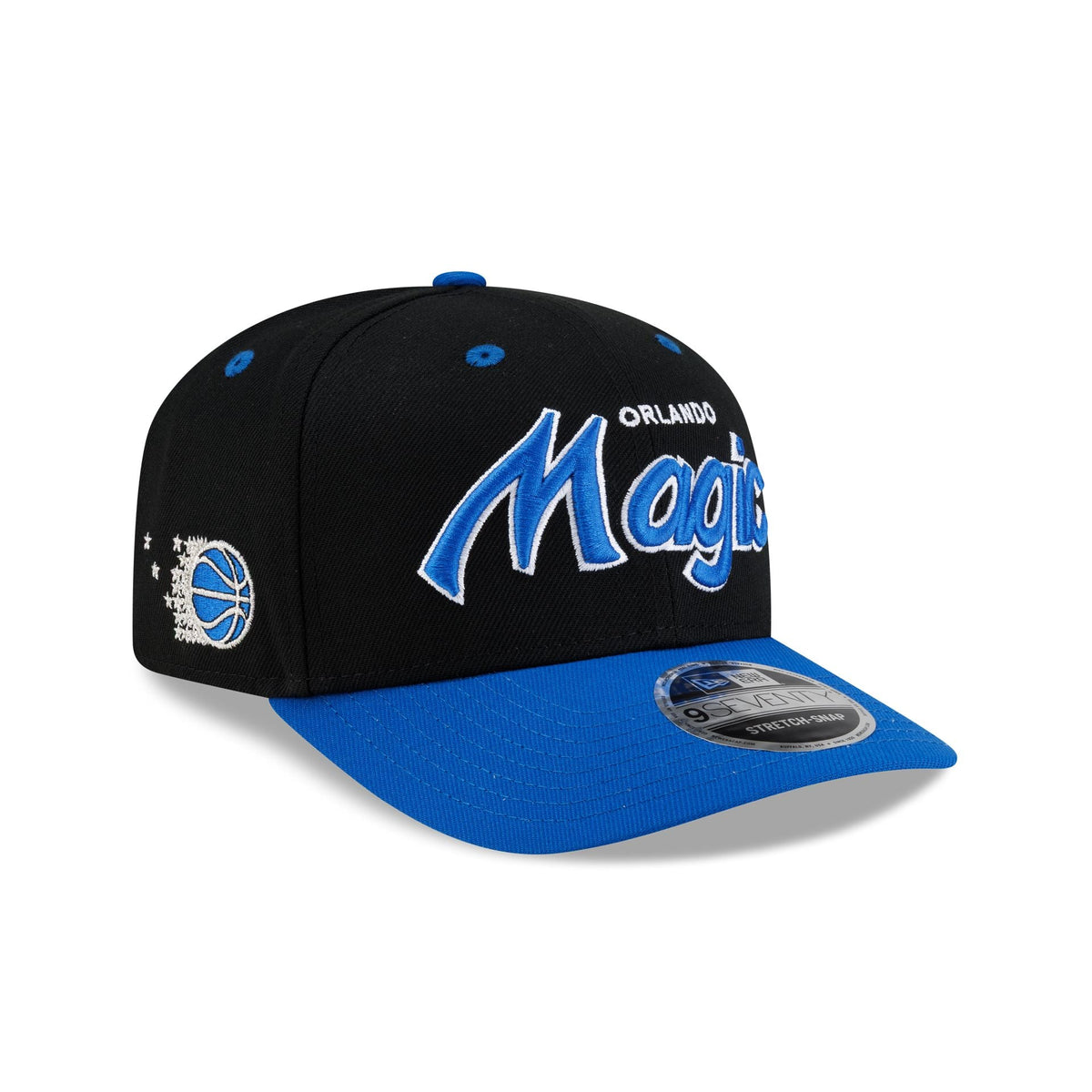 Orlando Magic Hardwood Classics 90s Script 9SEVENTY Stretch-Snap Hat