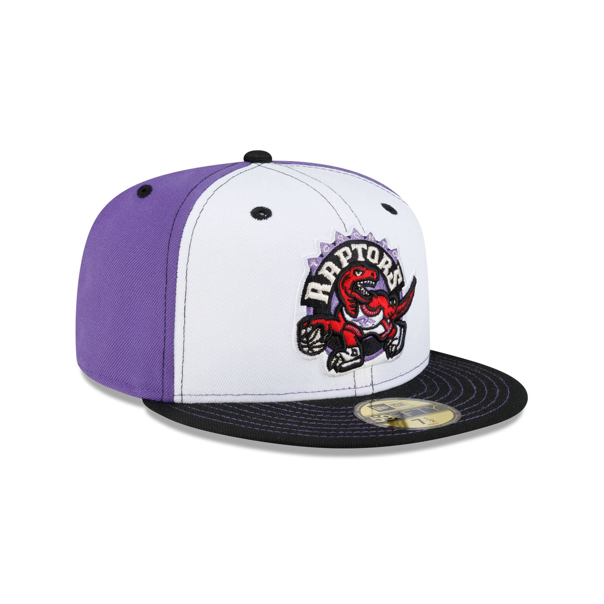 Toronto Raptors Hardwood Classics 2000s White Stitch 59FIFTY Fitted Hat