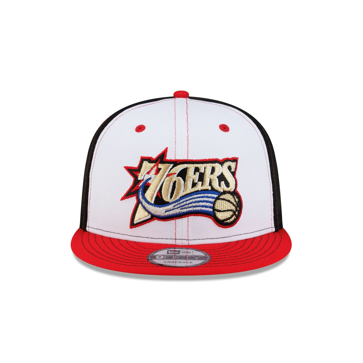 Philadelphia 76ers Hardwood Classics 2000s White Stitch 9FIFTY Snapback Hat