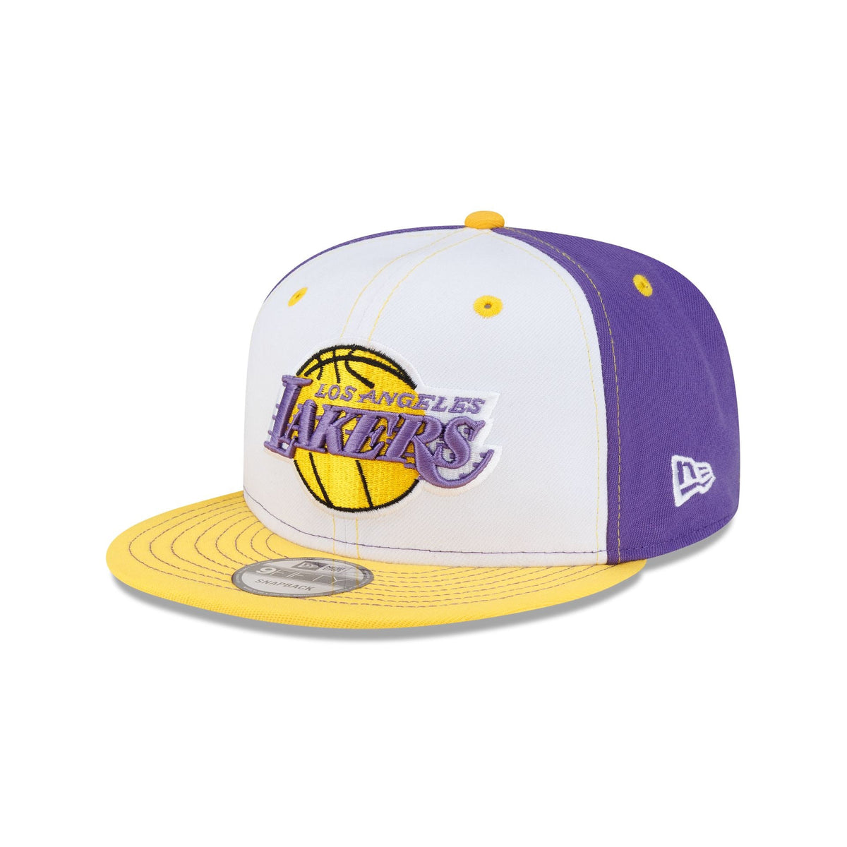 Los Angeles Lakers Hardwood Classics 2000s White Stitch 9FIFTY Snapback Hat