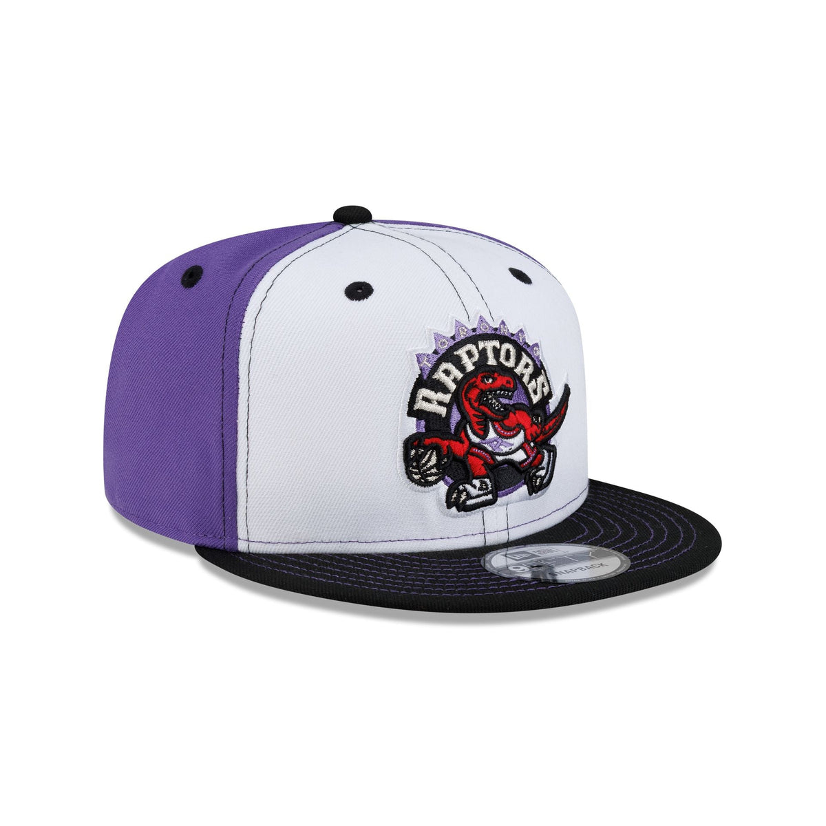 Toronto Raptors Hardwood Classics 2000s White Stitch 9FIFTY Snapback Hat