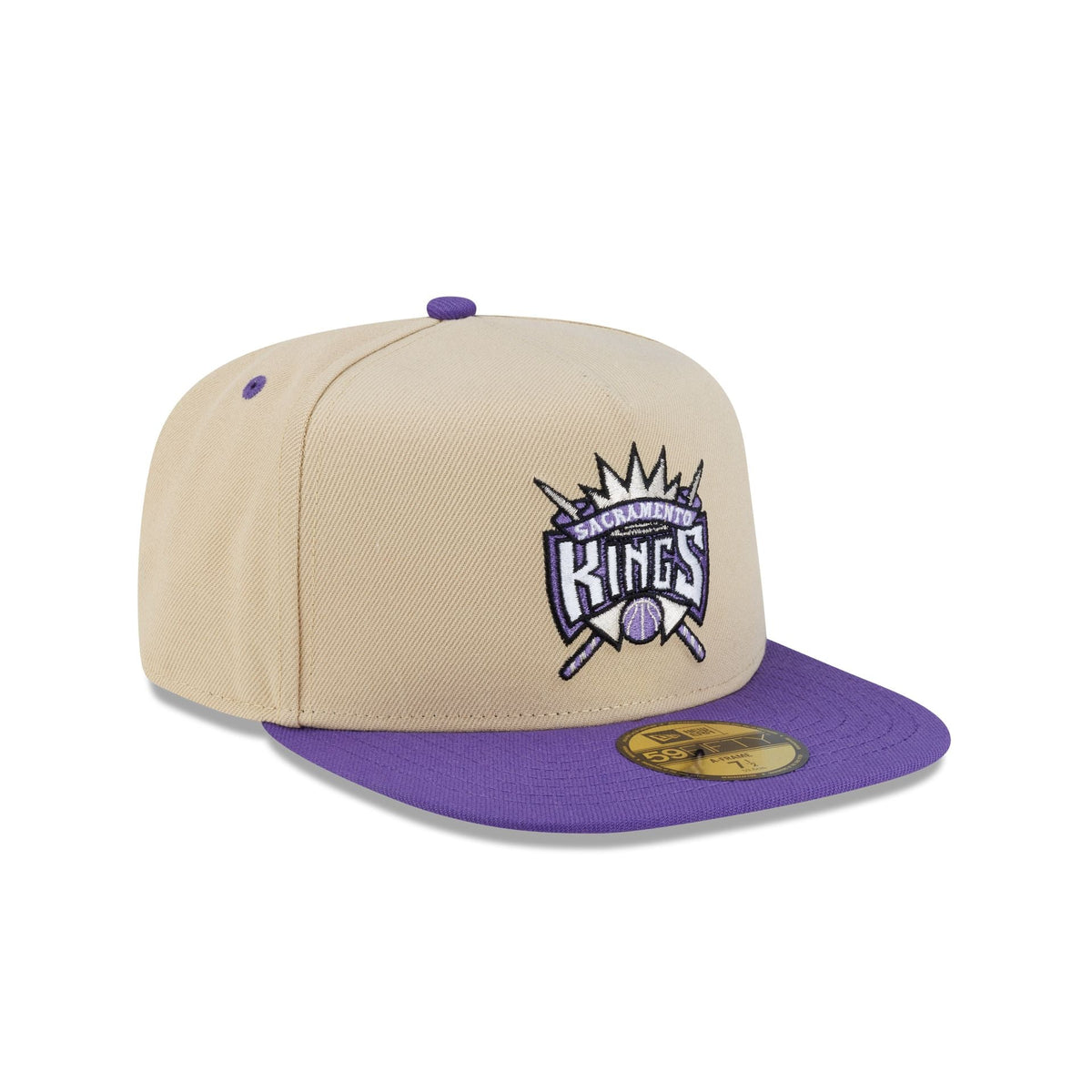 Sacramento Kings Hardwood Classics 2000s Gold 59FIFTY A-Frame Fitted Hat