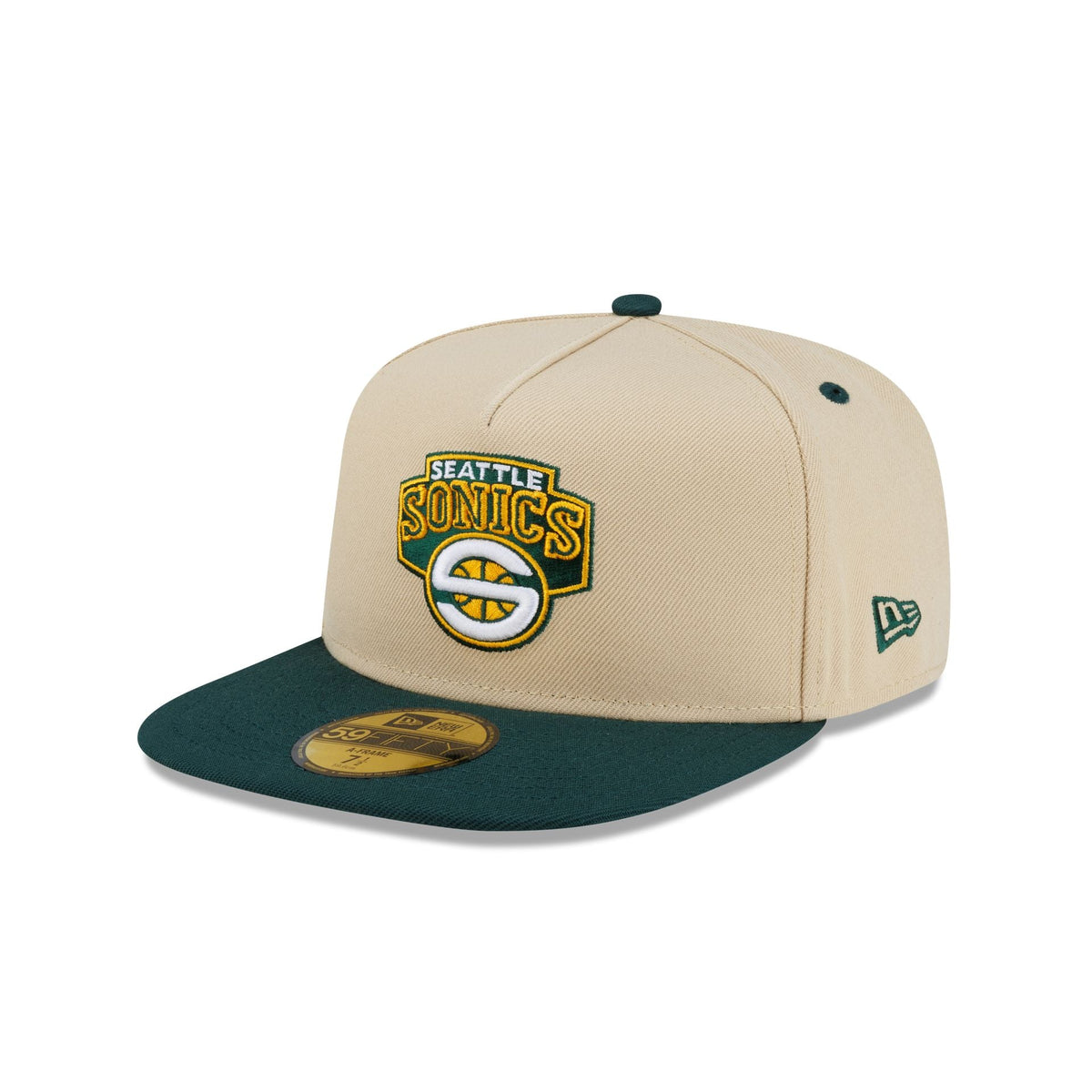 Seattle SuperSonics Hardwood Classics 2000s Gold 59FIFTY A-Frame Fitted Hat