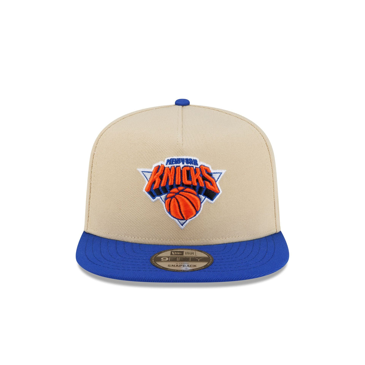 New York Knicks Hardwood Classics 2000s Gold 9FIFTY A-Frame Snapback Hat