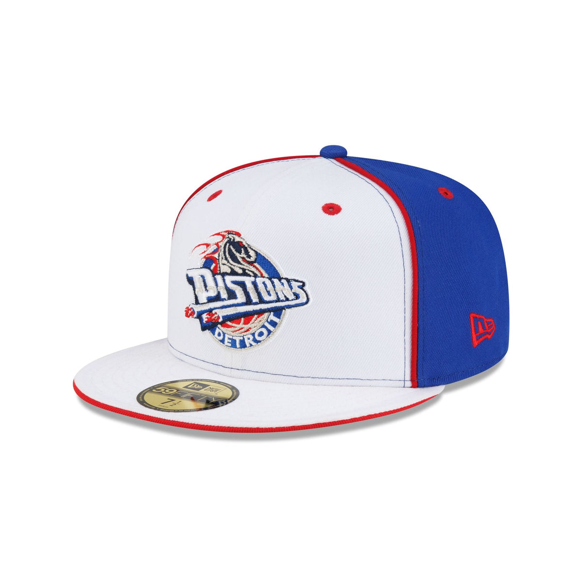 Detroit Pistons Hardwood Classics 2000s Optic White Flip 59FIFTY Fitted Hat
