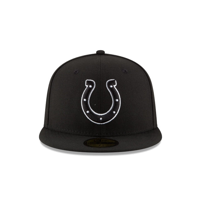 Indianapolis Colts Black & White 59FIFTY Fitted Hat