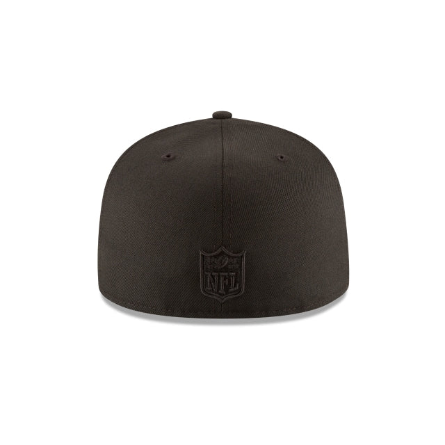 Seattle Seahawks Black On Black 59FIFTY Fitted Hat