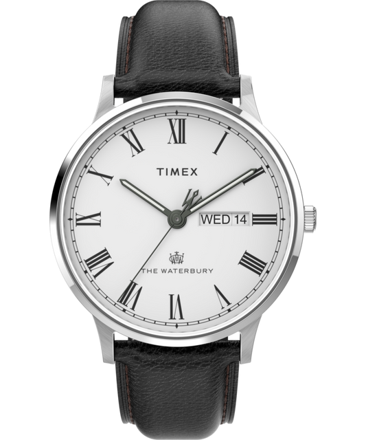 Waterbury Classic Day/Date 40mm Leather Strap Watch