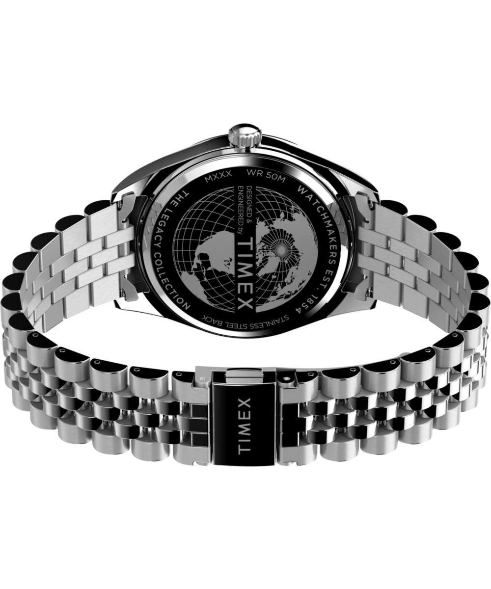 Timex Legacy Day and Date 41mm Stainless Steel Bracelet Watch