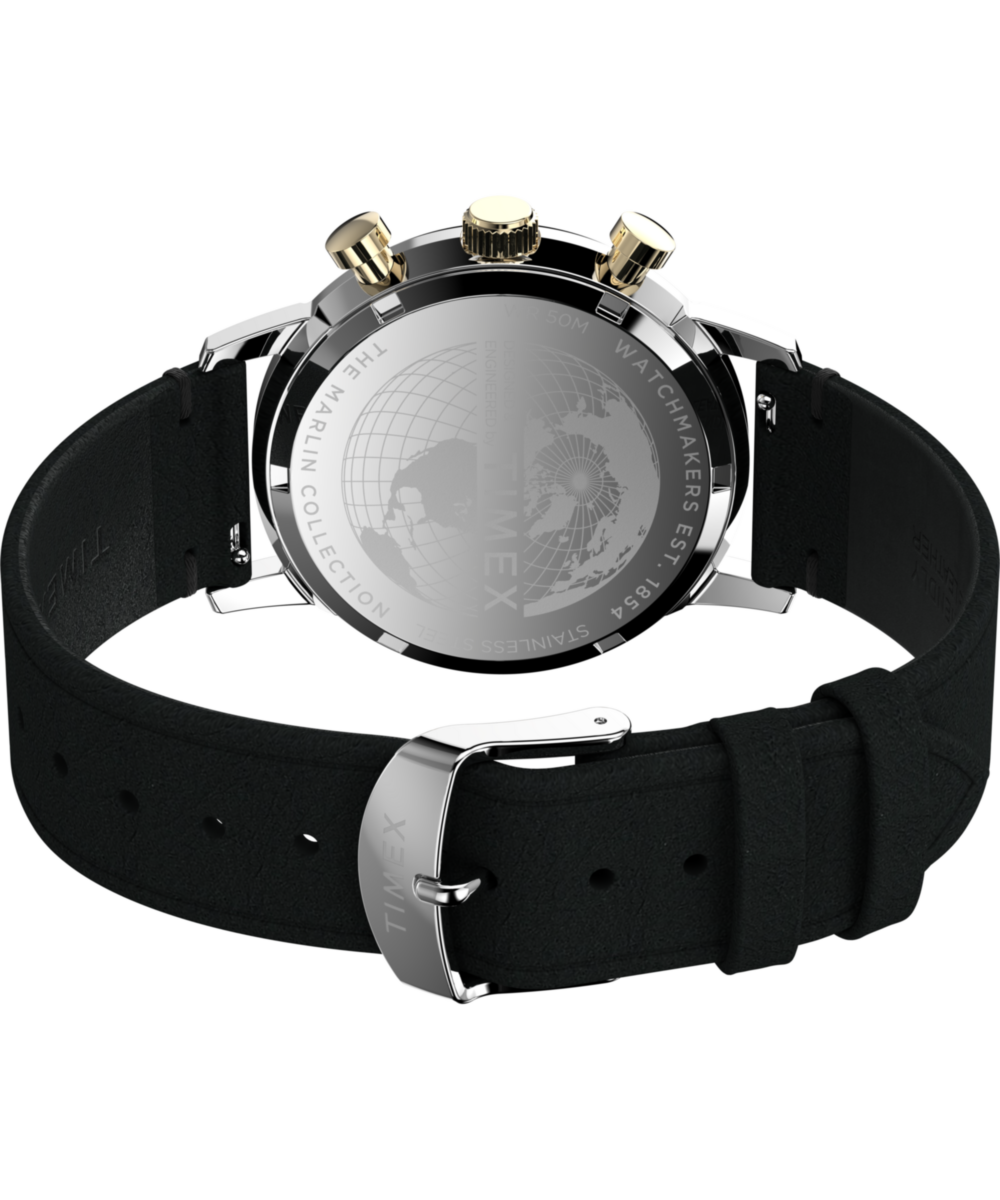 Marlin® Chronograph Tachymeter 40mm Leather Strap Watch 