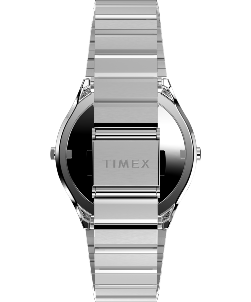 Q Timex® 1975 SSQ Digital Reissue 38mm Stainless Steel Bracelet Watch