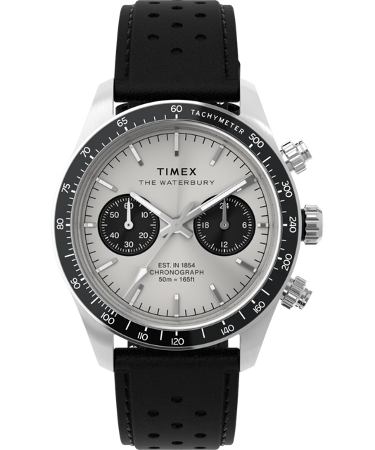 Waterbury Heritage Chronograph 39mm Leather Strap Watch 