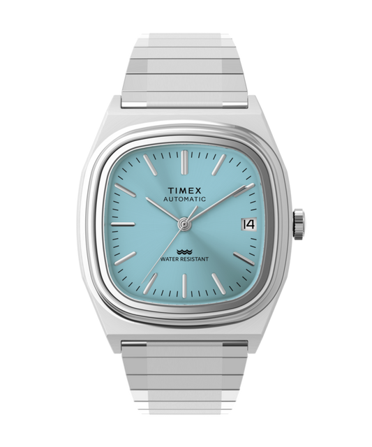 Timex® Automatic 1983 E Line 34mm Stainless Steel Expansion Band Watch