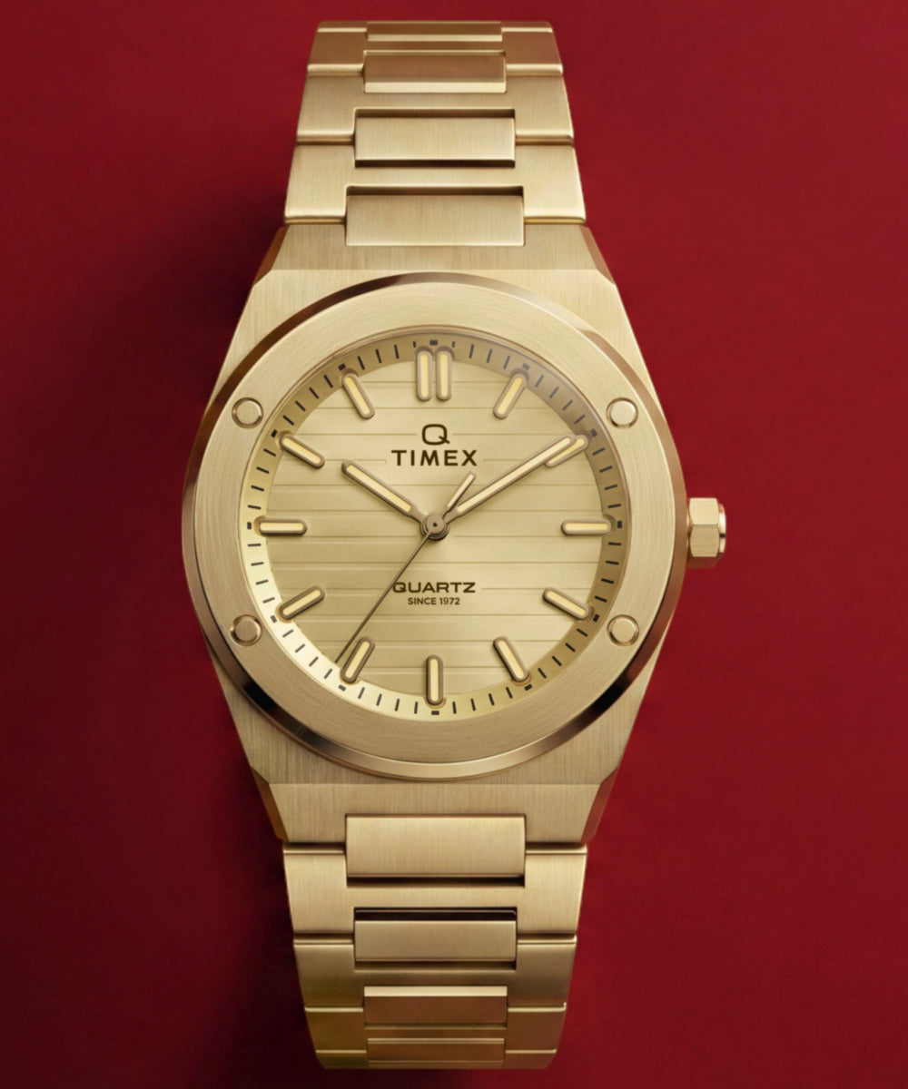 Q Timex Marbella 34mm Stainless Steel Bracelet Watch