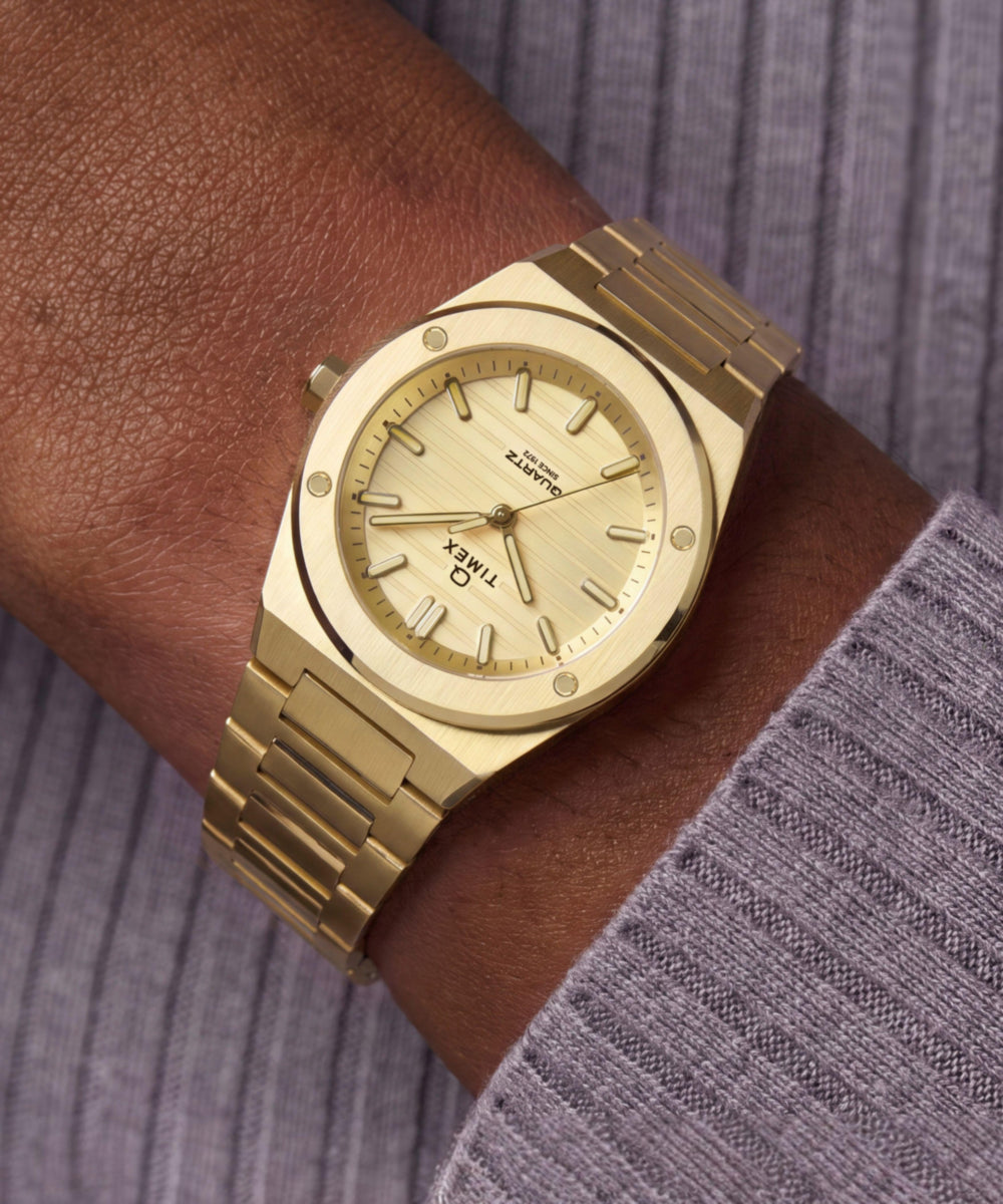 Q Timex Marbella 34mm Stainless Steel Bracelet Watch