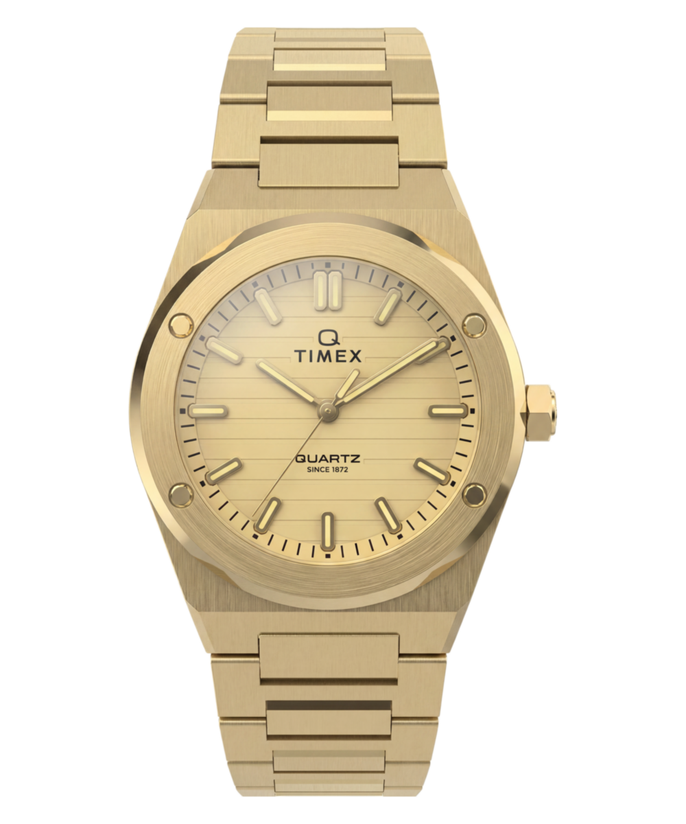 Q Timex Marbella 34mm Stainless Steel Bracelet Watch