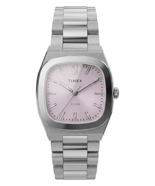Timex® Quartz E Line 30mm Stainless Steel Bracelet Watch