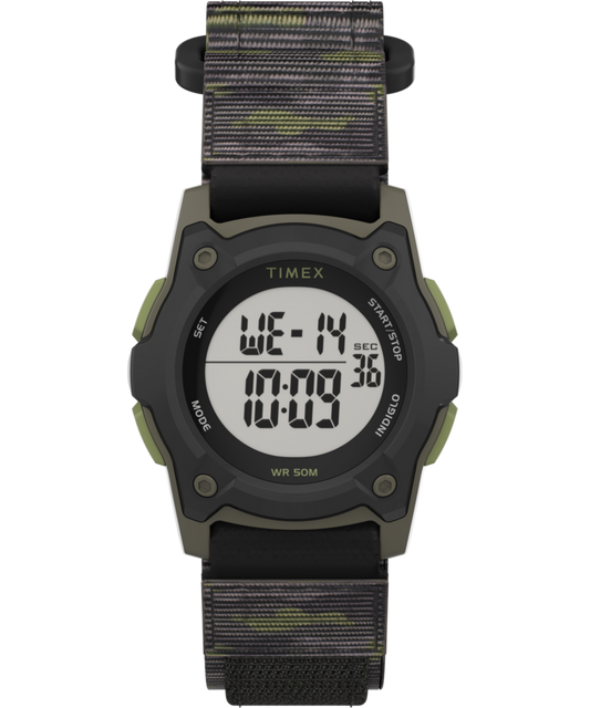TIMEX TIME MACHINES® 35mm Green/Brown Camo Fast Wrap® Kids Digital Watch